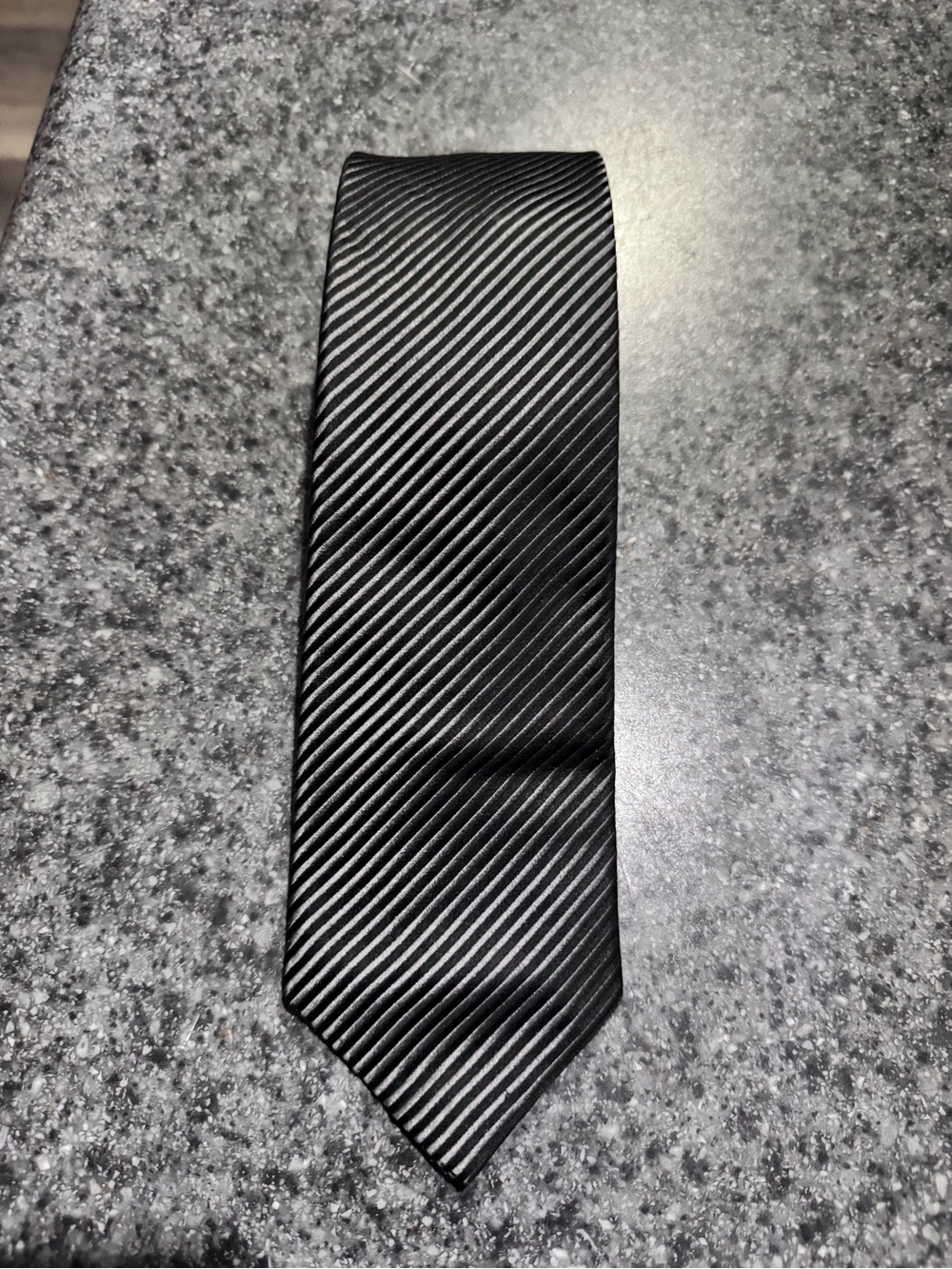 Classic Black Diagonal Stripe Men's Tie